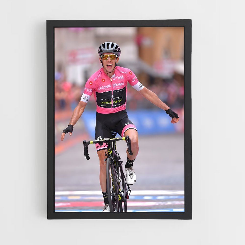 Poster Vitesse Rose – affiche Cyclisme (vue 2)